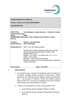 Team Manager Locality Services