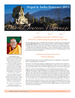 Pilgrimage Itinerary