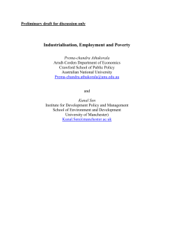Industrialisation, Employment and Poverty