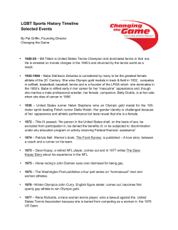 LGBT Sports History Timeline