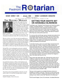 GETTING YOUR SIGHTS SET ON AVOIDABLE BLINDNESS