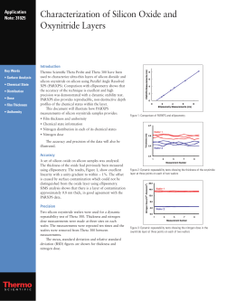 Characterisation of Silicon Oxide and Oxynitride Layers