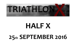 Race Manual - triathlon x