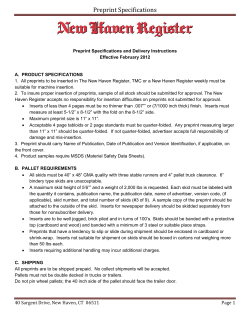 Preprint Specifications