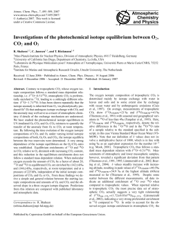 Investigations of the photochemical isotope equilibrium between O2