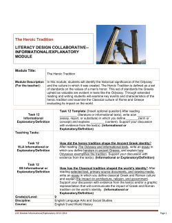 9th Grade Module 1