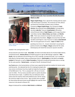 Barnstable 3rd District Forum - Falmouth Democratic Town Committee