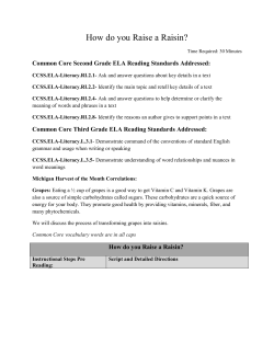 How do you Raise a Raisin?