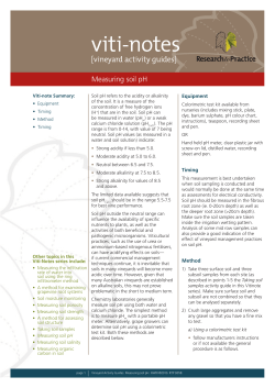 Measuring soil pH - The Australian Wine Research Institute
