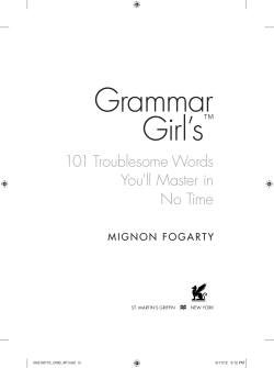 Grammar Girl`s - Quick and Dirty Tips