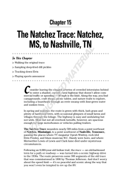 The Natchez Trace: Natchez, MS, to Nashville, TN