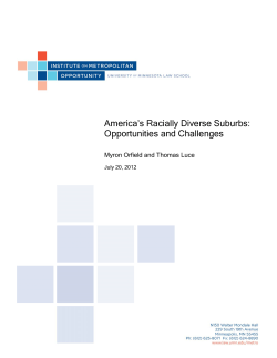 America`s Racially Diverse Suburbs
