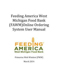 Feeding America West Michigan Food Bank (FAWM)Online