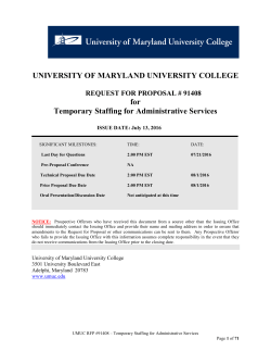 RFP 91408 - Temporary Staffing for Administrative Services