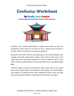 Confucius Worksheet - Really Learn English