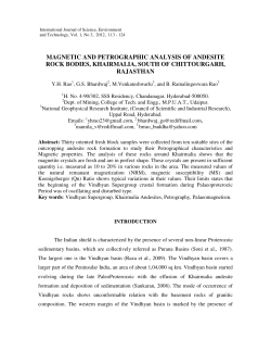 magnetic and petrographic analysis of andesite rock bodies