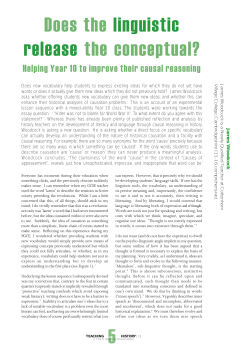 Does the linguistic release the conceptual?