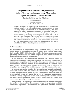 Progressive-to-Lossless Compression of Color-Filter