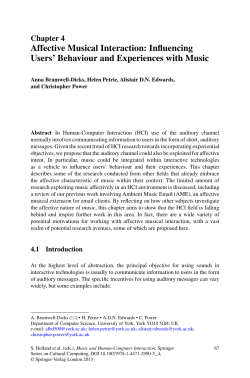 Affective Musical Interaction: Influencing Users` Behaviour and