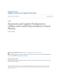 Neuromotor and Cognitive Development in Children with Cerebral