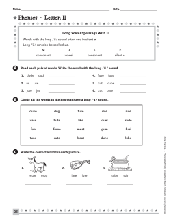 Phonics &bull; Lesson 11