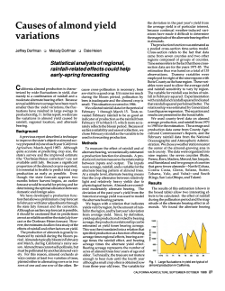 Causes of almond yield variations