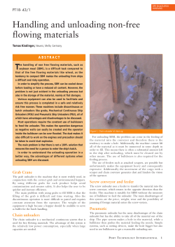 Handling and unloading non-free flowing materials