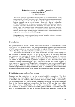 Red and czerwony as cognitive categories