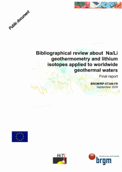 Bibliographical review about Na/Li - Infoterre