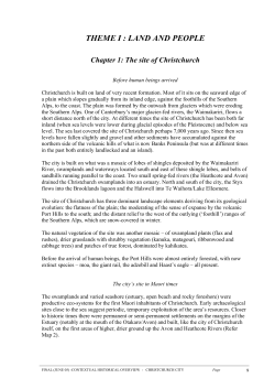 Christchurch City Contextual History Overview