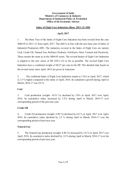 of Eight Core Industries - Office of the Economic Adviser