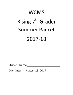 7th Grade Math Packet