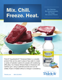 Mix. Chill. Freeze. Heat. - Thick-It