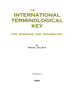 The International Terminological Key