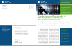 Preventing Violence and Sexual Assault in Jail