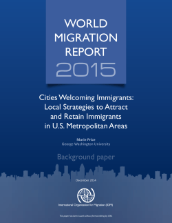 Cities Welcoming Immigrants: Local Strategies to Attract and Retain
