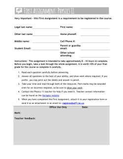 Physics 11 First Assignment