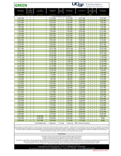Effective Feb 7, 2017 - Campus Life Services