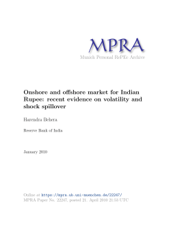 Onshore and offshore market for Indian Rupee