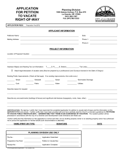 Right-of-Way Vacation Petition