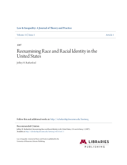 Reexamining Race and Racial Identity in the United States