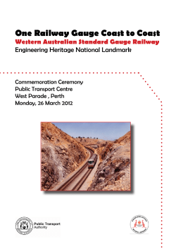 One Railway Gauge Coast to Coast