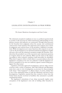 Chapter 5 LegisLative investigations as War PoWer