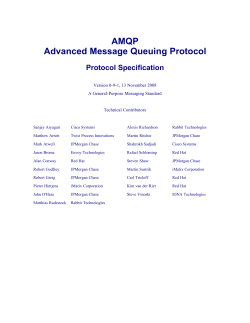 Advanced Message Queuing Protocol Specification