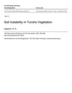 Soil Instability in Tundra Vegetation - Knowledge Bank