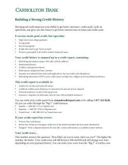 Building a Strong Credit History