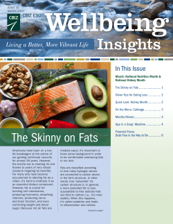 The Skinny on Fats