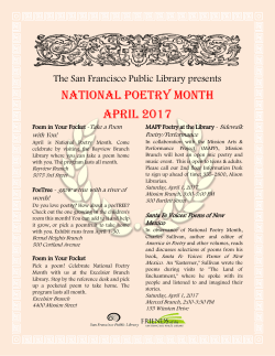 National Poetry Month 2017 - SFPL.org