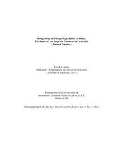 Overgrazing and Range Degradation in Africa