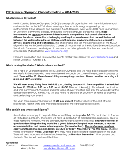 Science Olympiad Club Information